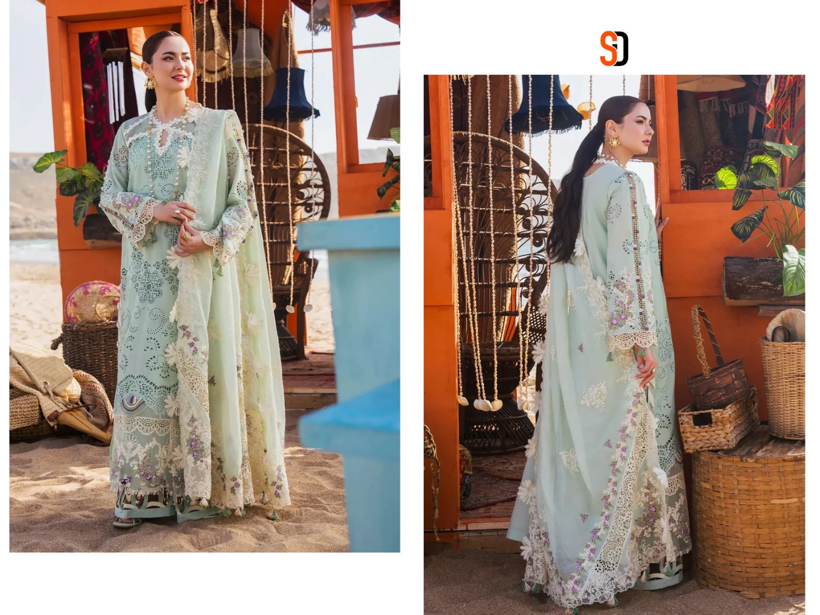 Shraddha Designer Rangrasiya Vol 1 Pure Cotton Wholesale Pakistani Salwar Suit Catalog — Wholesale Pakistani Suits, MPA wholesale from Surat - Gallery Image 2